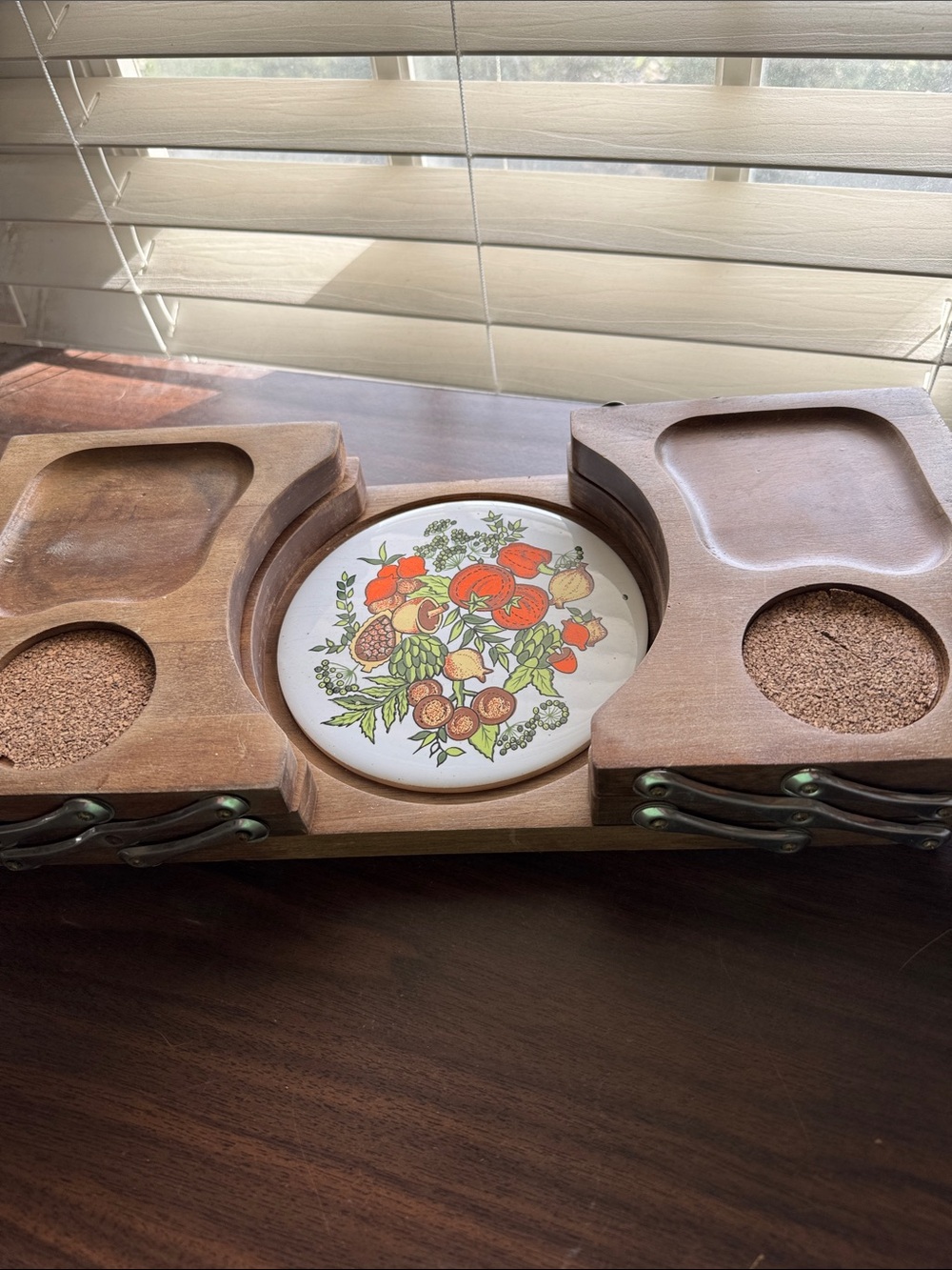Enesco Vintage Sectional Wooden Tray - Picture 2 of 6